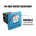 Personalized Custom 1 Line Happy Tooth Dentist Tow Trailer Hitch Cover Plug Insert
