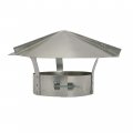 Generic Cone Top Chimney Cap In Galvanized Steel 6 Inch Silver 