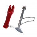 Fsfy 230-270mm Motorcycle Parts Adjustable Universal Kickstands Motor Scooter Modified Foot Bracket Red