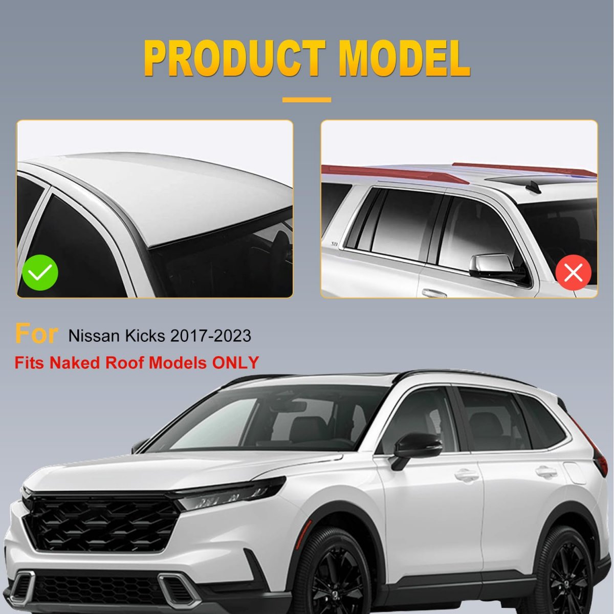 Roof Rack Side Rails Fit For Honda Cr-v 2023 Luggage Racks Rooftop Cargo Carrier Bag Kayak Canoe Bike Snowboard Skiboard