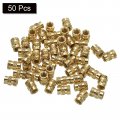 Uxcell M5 Threaded Inserts 50 Pcs Metric Knurled Nuts Brass Heat-set For Plastic 3d Printing Components