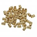 Uxcell M5 Threaded Inserts 50 Pcs Metric Knurled Nuts Brass Heat-set For Plastic 3d Printing Components 