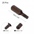 Uxcell 25 Pcs 1 4 6 3mm Hex Shank Magnetic T20 Hexagon Torx Screwdriver Bits