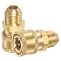 2pcs Pressure Washer Adapter 1 4 Female Quick Plug To G3 8 Male Connect Fittings Brass Convex Mouth Swivel For Power Washers 
