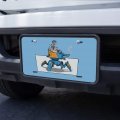 Graphics More Mechanic Girl Riding Mecha Robot Tank Mech Engineer Novelty Metal Vanity Tag License Plate