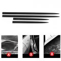 Qiilu Door Molding Trim Kit Strips Waterproof Body Side Bright Black Universal Protector Automotive