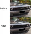 Voodonala For Challenger Front Grille Inserts 2015-2022 Dodge Accessories Abs Green 2pcs