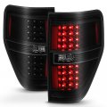 Acanii For 2009-2014 Ford F150 Pickup Truck Black Housing Smoked Lens Led Tail Lights Brake Lamps Assembly Left Right