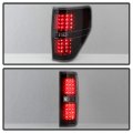 Acanii For 2009-2014 Ford F150 Pickup Truck Black Housing Smoked Lens Led Tail Lights Brake Lamps Assembly Left Right