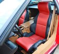 Iggee Artificial Leather Custom Made Original Fit Front Seat Covers Designed For 84-93 Chevy Corvette C4 Type1 Sport Black Red 