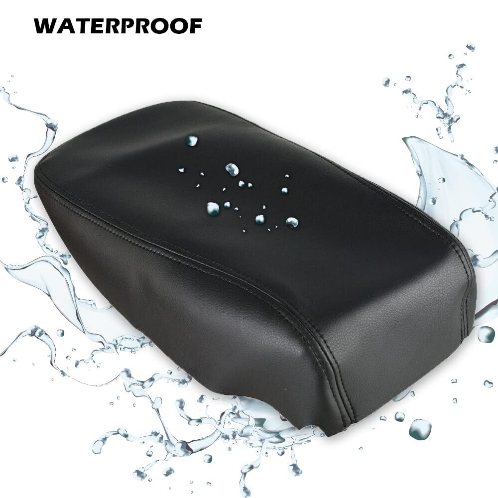 Center Console Armrest Cover For Toyota Avalon 2013 2014 2015 2016 2017 2018 Black Synthetic Leather