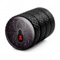 Black Spider On Web Tire Rim Wheel Aluminum Valve Stem Caps