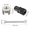 Uxcell 3-in-1 Furniture Connecting Kit 15mm Od Cam Fitting M10 Male Thread Expansion Screws 6x42mm Bolt 10 Sets