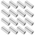 16pcs Aluminum Spacers 5mm Id X 10mm Od 25mm Length Screw Standoff Bushing Plain Finish Unthreaded Metal Round Spacer For M5 
