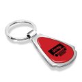 Jeep Grill On Red Dome Mirror Chrome Metal Teardrop Premium Key Chain Keychain
