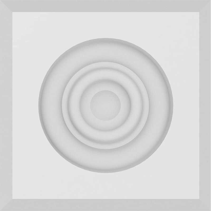 Ekena Millwork Rosp040x0x100sdg03-case-4 Standard Sedgwick Bullseye Rosette With Beveled Edge 4 W X 4 H 1 P 4-pack