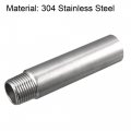 Uxcell Shower Head Extension Arm Stainless Steel 1 2pt Male To Female Thread 100mm Length Cast Pipe Fitting Coupler