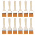 Uxcell 6 Paint Brush 1 Width Soft Nylon Bristle With Wood Handle For Wall Cabinets Fences Yellow 12pcs