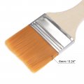 Uxcell 6 Paint Brush 1 Width Soft Nylon Bristle With Wood Handle For Wall Cabinets Fences Yellow 12pcs