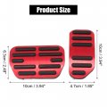 X Autohaux Red Brake Foot Pedals Pad Kit Non-slip No Drill Aluminum Alloy Accelerator Pedal Covers For Toyota Corolla Rav4