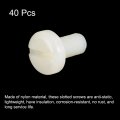 Uxcell Nylon Machine Screws M8x16mm Slotted Pan Head Fasteners Bolts For Electronics Communications Equipment 40pcs