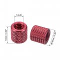 Uxcell 1 4-20 X 10mm Aluminum Alloy Hand Screw Nuts Diamond Knurl Knurled Camera Tripod Pass Hole Nut Red 4pcs