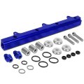 Auto Dynasty Compatible With Integra Civic Si Del Sol Cr-v Prelude Top Feed High Flow Fuel Injector Rail Kit Blue B16-20 Ek Em