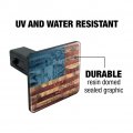 American Flag Patriotic Usa Collage Tow Trailer Hitch Cover Plug Insert
