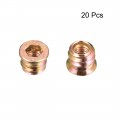 Uxcell Wood Furniture M6x10mm Threaded Insert Nuts Interface Hex Socket Drive 20pcs