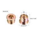 Uxcell Wood Furniture M6x10mm Threaded Insert Nuts Interface Hex Socket Drive 20pcs