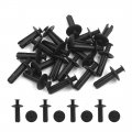 Uxcell 20 Pcs 8mm Hole Black Door Fender Push Plastic Rivets Retainer Clips For Car