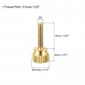 Uxcell 10pcs Knurled Thumb Screws M3x16mm Brass Shoulder Bolts Stepped Grip Knobs Fasteners For Pc Electronic Mechanical