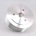 Kipa Aluminium Triple Groove Crankshaft Pulley For Sb Chevy Sbc 350 Crank Swp Short Small Block With A Water Pump 6 Satin