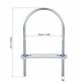 Uxcell Round U-bolt 1 Set 2 99 76mm Inner Width 150mm Length Steel M6 With Nut Plate Washer
