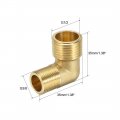 Uxcell Brass Pipe Fitting 90 Degree Elbow G3 8 Male X G1 2