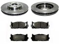 Front Semi Metallic Disc Brake Pad And Rotor Kit Compatible With 2007-2017 Toyota Camry 