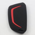 Kcpros 2pcs Black Rubber Silicone 6 Buttons Smart Key Fob Cover Case Protector Keyless With Keychain For Cadillac Escalade 2021 