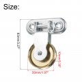 Uxcell 83mm Single Pulley Block Iron Hanging Wire Towing Wheel Cable Rope Runner Roller In Zinc Plated