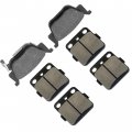 Caltric Front And Rear Brake Pads Compatible With Honda Foreman Rubicon 500 4x4 2015 2016 2017 2018-2023 
