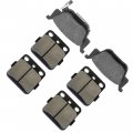 Caltric Front And Rear Brake Pads Compatible With Honda Foreman Rubicon 500 4x4 2015 2016 2017 2018-2023