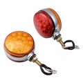 Anzio Side Marker Light 42 Led Stop Turn Tail Lamp Amber Red Double Face Cab Fender Signal Compatible With Heavy Duty Truck