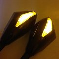 Smt-integrated Led Turn Signals Side Mirrors Compatible With Universal Bike Gloss Black New B075vlfbvg
