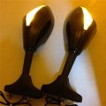 Smt-integrated Led Turn Signals Side Mirrors Compatible With Universal Bike Gloss Black New B075vlfbvg