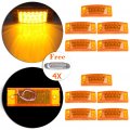 Ocpty Marker Lights 4pcs 16led Amber Side Bulbs 10x Replacement Fit For Truck Bus Boat Suv Atv Trailer Indicator Light Total 14