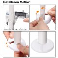 Uxcell Pipe Cover Decoration 40mm Pp Plastic Escutcheon Water Drain Line White 10pcs
