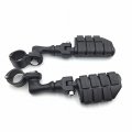 Hongk- Black Short Angled Adjustable Dually Highway P-clamps Large Footpeg Footrest Compatible With V-star Roadstar Suzuki