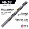 High Speed Steel Drill Bit 3 8 In Regular Point 118 Degrees Jobber Length Black Oxide Finish 53120