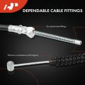A-premium Rear Driver Side Parking Brake Cable Assembly Compatible With Nissan Models Sentra 1991-1994 Nx 1991-1993 Replace
