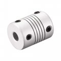 Uxcell 3mm To 6 35mm Aluminum Alloy Shaft Coupling Flexible Coupler Motor Connector Joint L25xd19 Silver