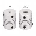Uxcell 3mm To 6 35mm Aluminum Alloy Shaft Coupling Flexible Coupler Motor Connector Joint L25xd19 Silver